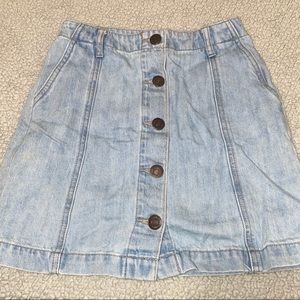 FOREVER 21 JEAN SKIRT BUTTON DOWN